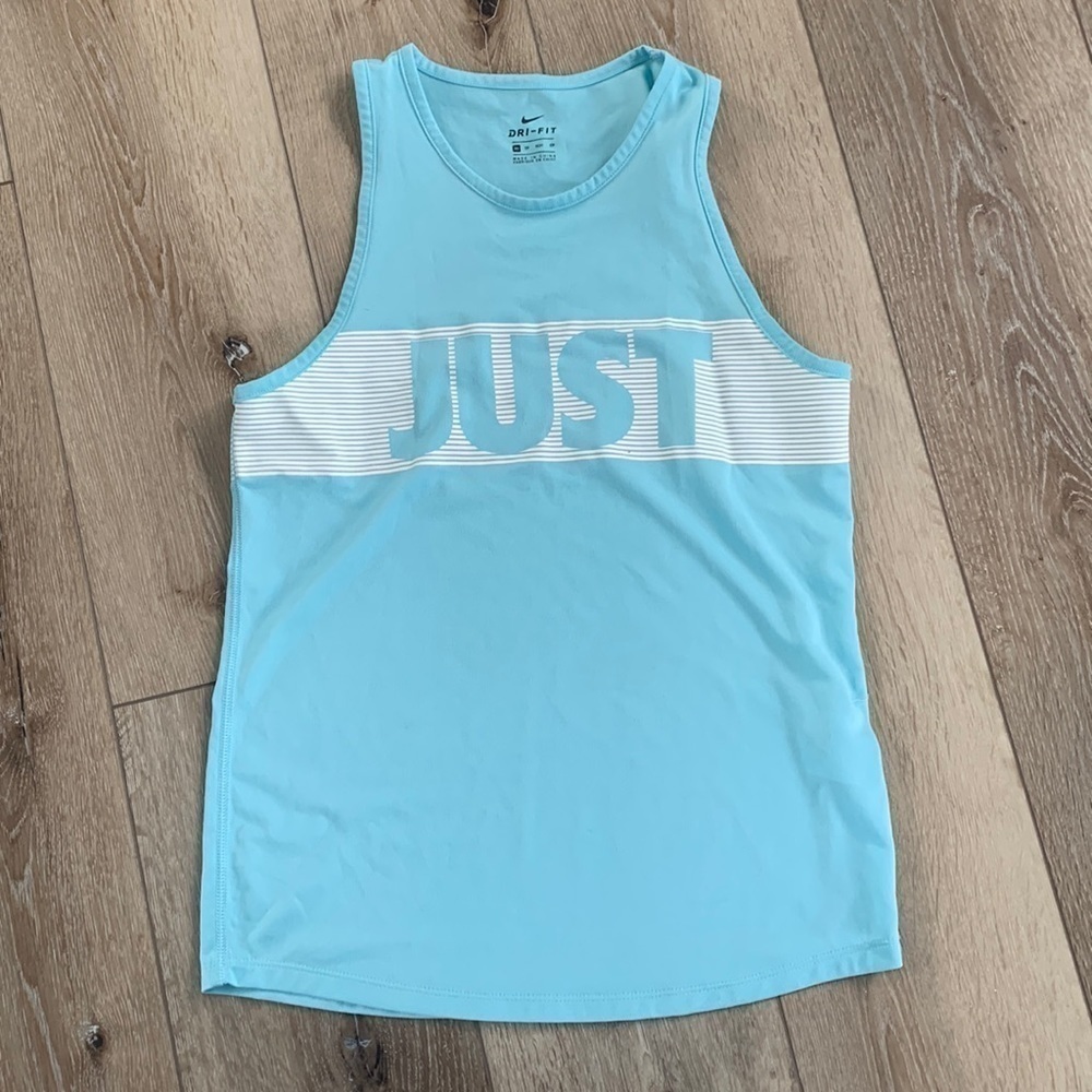 Nike “Just Do It” Racerback Tank Blue